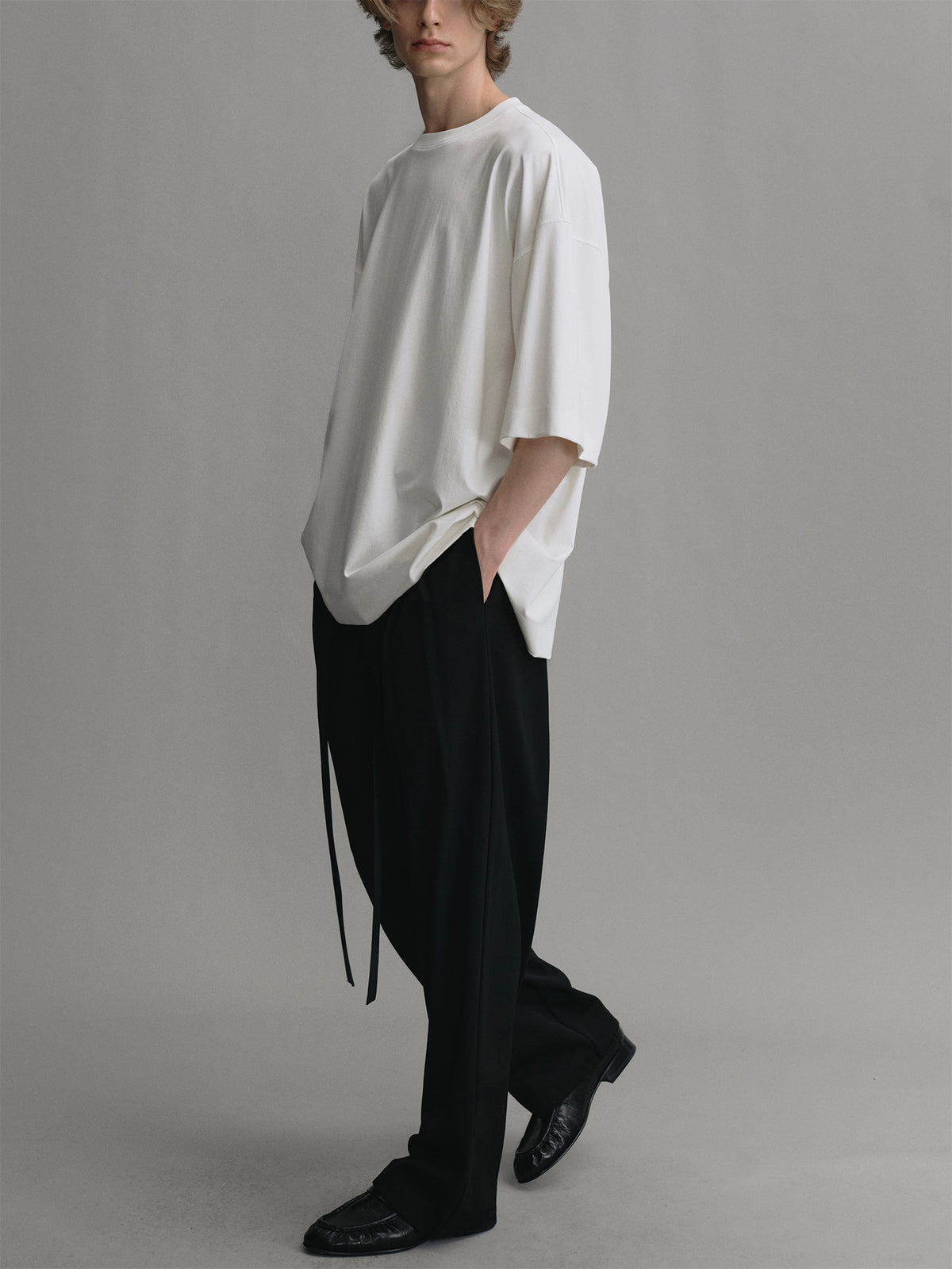 Oversized t shirt made of pima cotton lycra and mulberry silk