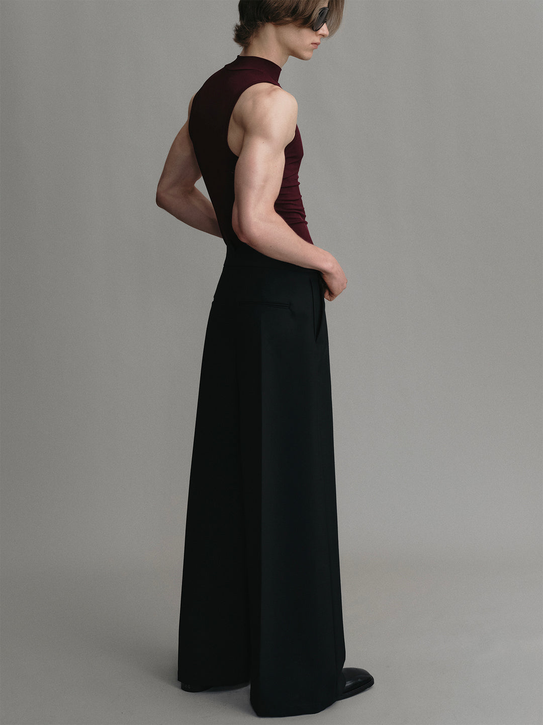 High-waisted Wool Wide-leg Sailor Trousers