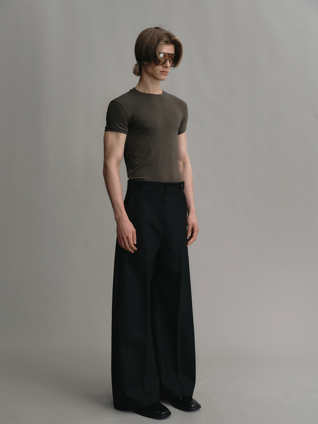High-waisted Wool Wide-leg Sailor Trousers