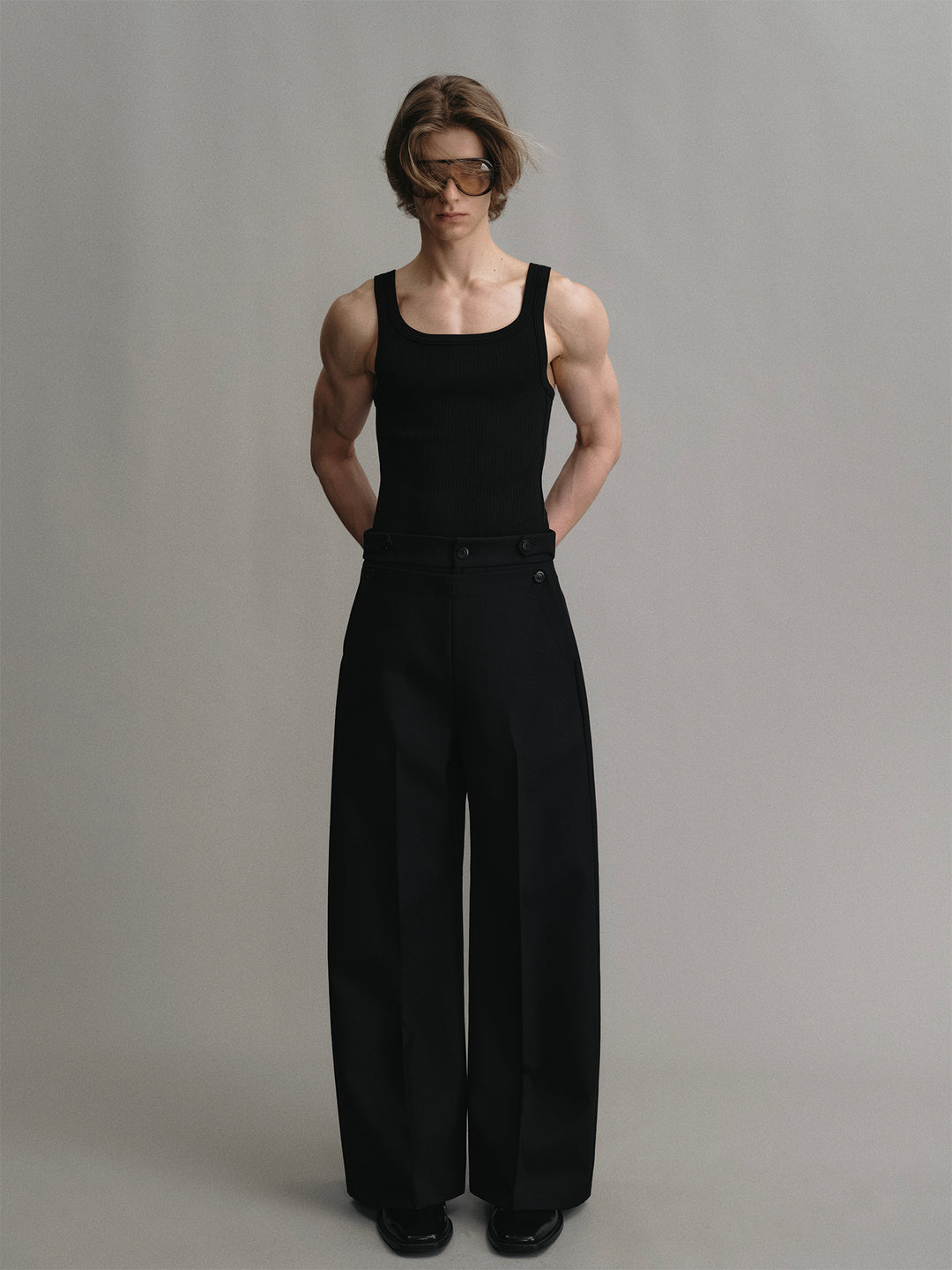 Crew Neck Slim Ribbed Knit Tank Top