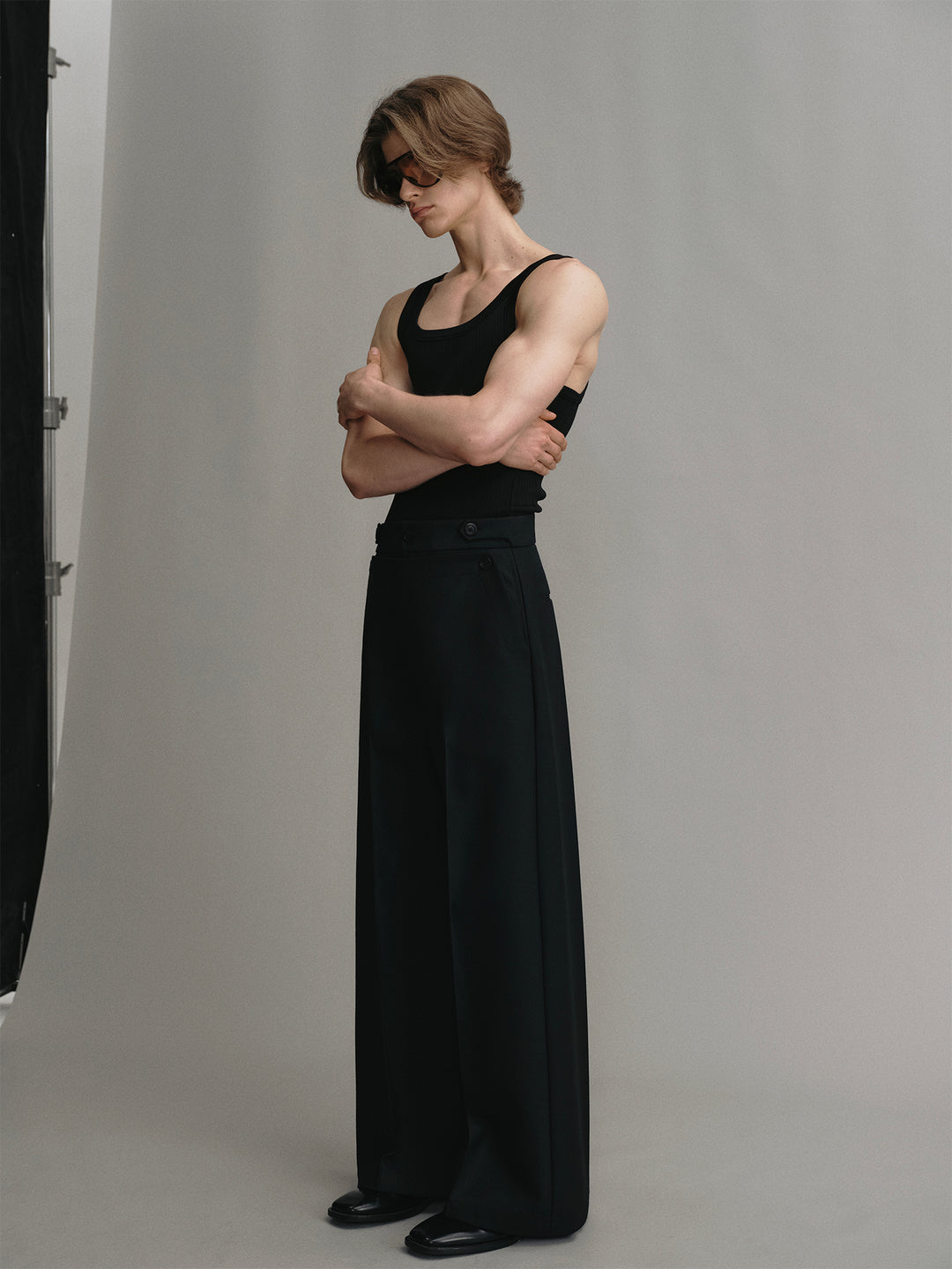 Crew Neck Slim Ribbed Knit Tank Top