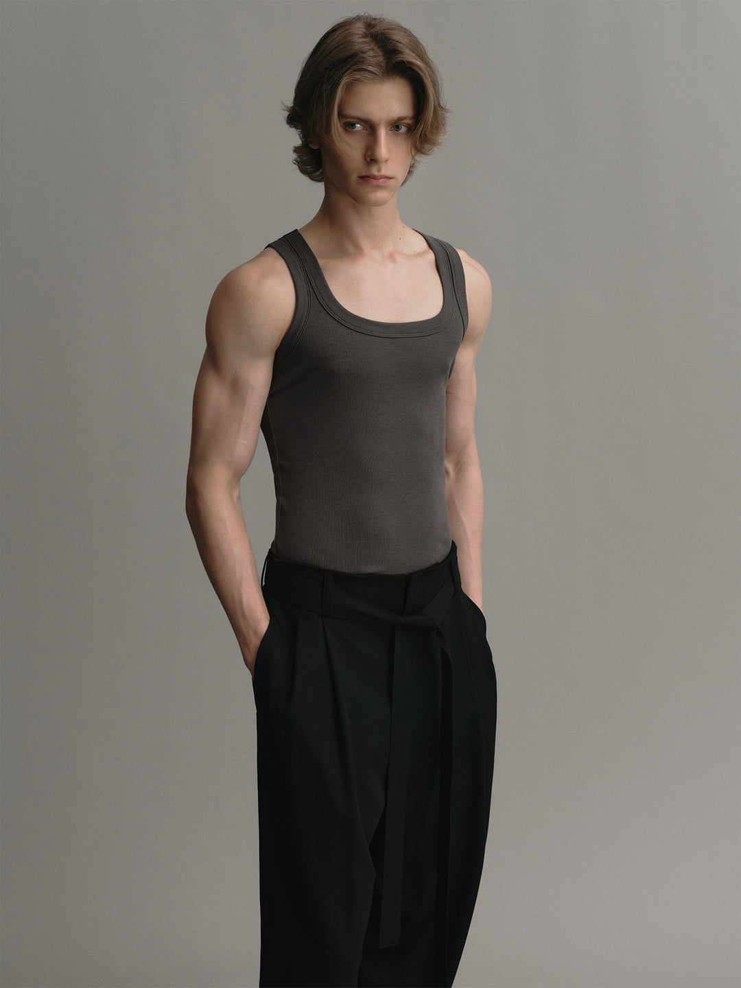 Lightweight Lyocell Elastic Slim-Fit Tank Top