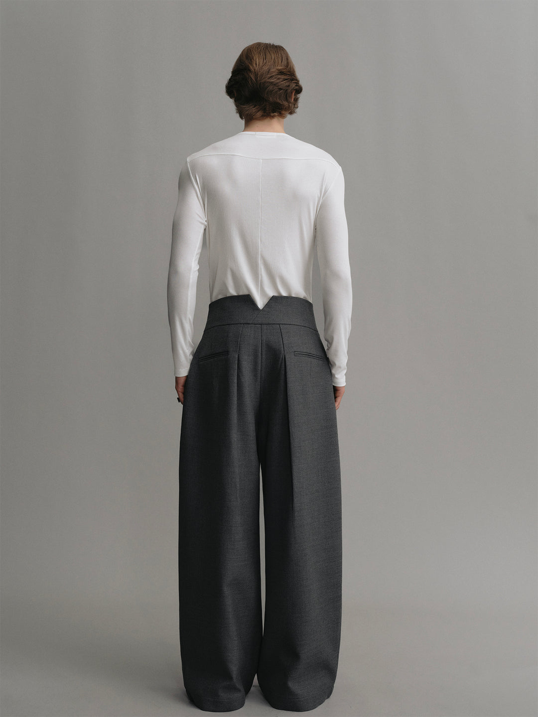 Crossed Off The Shoulder Lyocell & Acetate Long Sleeve T-shirt